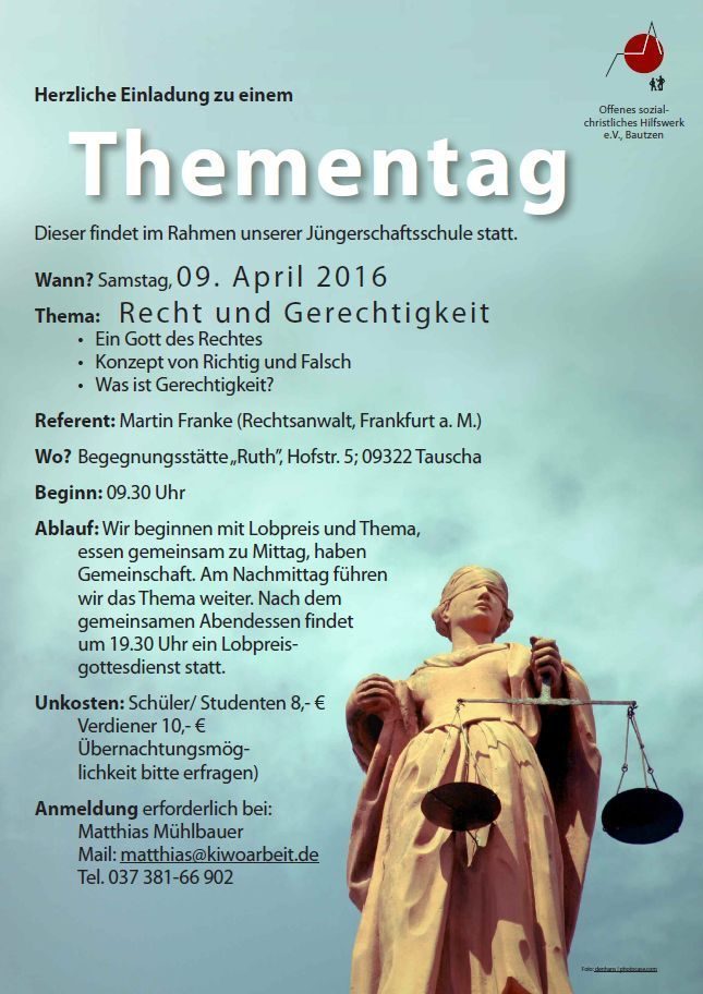 Thementag: Recht und Gerechtigkeit - Seminar - Penig