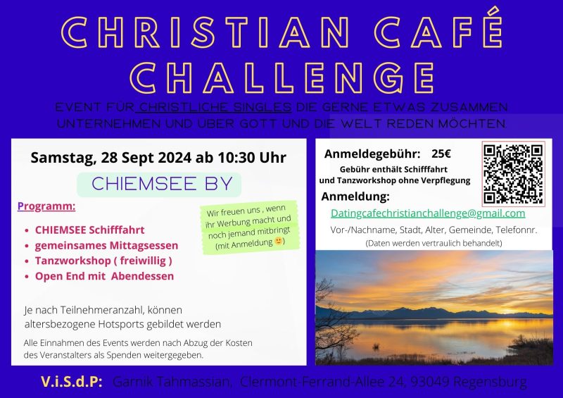 Christian Café Challenge goes to CHIEMSEE am Samstag, den 28.09.24 - Gruppenevent - Cheimsee