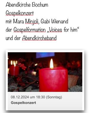 Gospelkonzert, besonderer Gottesdienst, Bochum, Nordrhein-Westfalen